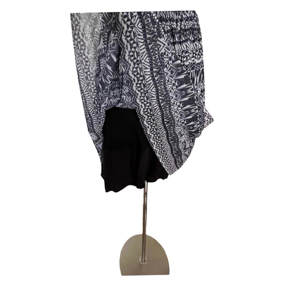 ANTHROPOLOGIE WESTON WEAR Vera Mesh Dress Geometric Print Sleeveless Gray Small - Picture 6 of 9